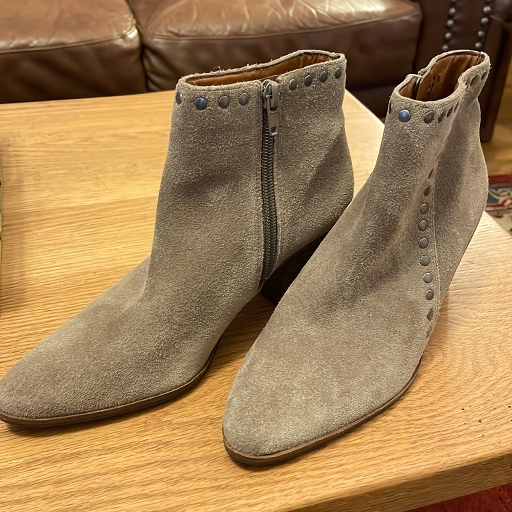 Lucky brand suede booties-never worn!